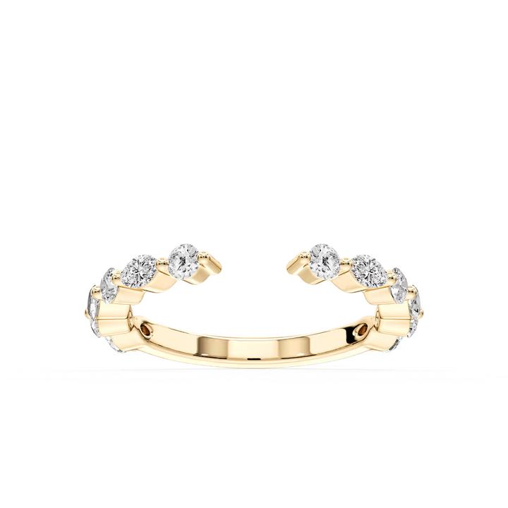 Sonnet 1/4 ctw Marquise and Round Lab Grown Diamond Open Wedding Band