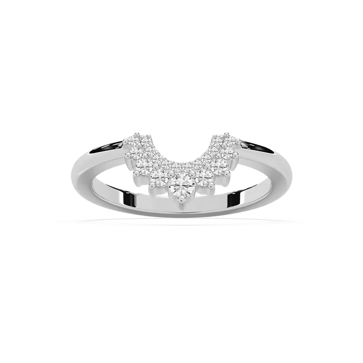Sonny 1/6 ctw Round Lab Grown Diamond Double Row Curved Band