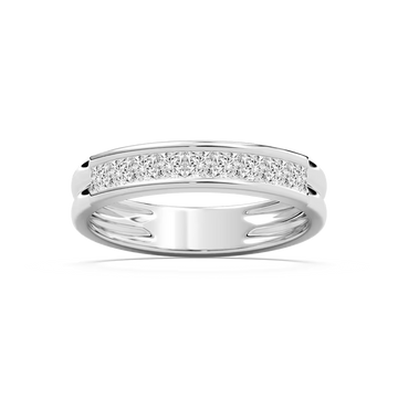 Bennett 7/8 ctw Princess Lab Grown Diamond 4.50mm Channel Mens Wedding Band