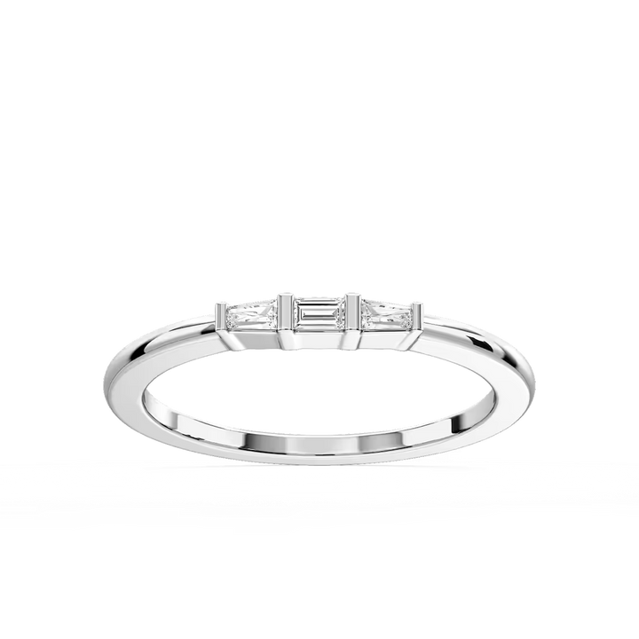Eloise 1/6 ctw Baguette Lab Grown Diamond Three Stone Stackable Band