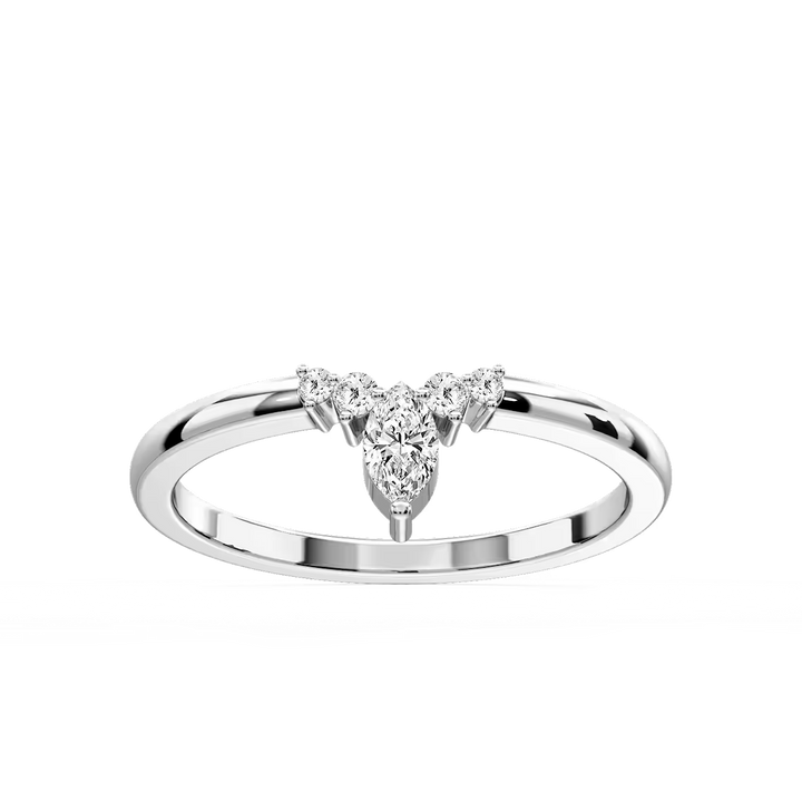 Tiara 2/5 ctw Marquise and Round Lab Grown Diamond Tapered Curved Band
