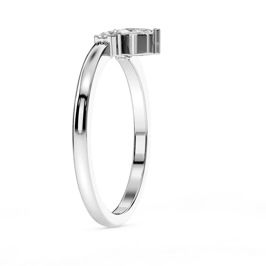 Tiara 2/5 ctw Marquise and Round Lab Grown Diamond Tapered Curved Band