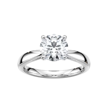 Tracie Lab Grown Diamond Pinched Cathedral Solitaire Engagement Ring