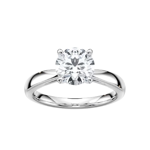 Tracie Lab Grown Diamond Pinched Cathedral Solitaire Engagement Ring