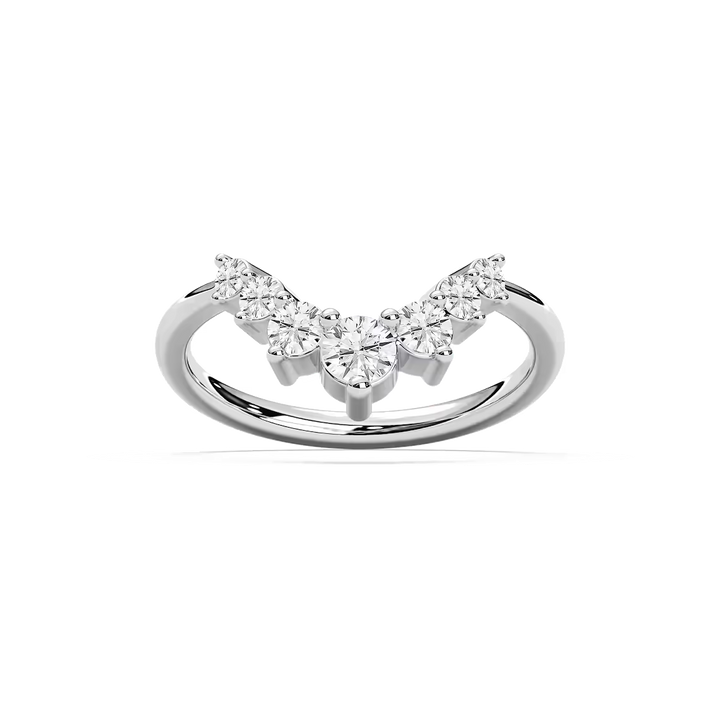 Vega 5/8 ctw Round Lab Grown Diamond Graduated Seven Stone Curved Band