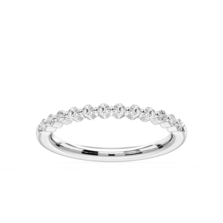 Willow 1/5 ctw Round Lab Grown Diamond Shared Prong Stackable Band
