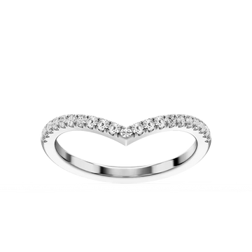 Wynne 1/3 ctw Round Lab Grown Diamond Chevron Curved Band